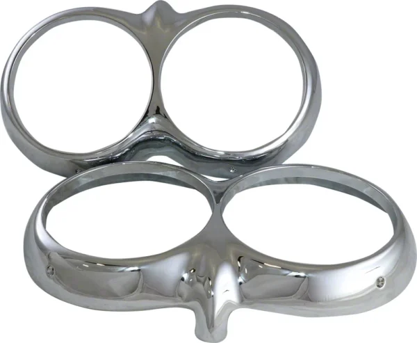 1958-1960 Corvette Chrome Headlight Bezel Pair