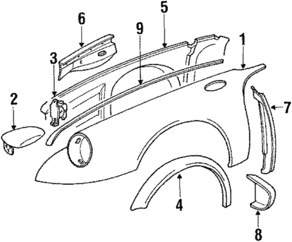 Bracket Fender Extension -  (1230-5503-3008-00)